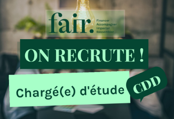 FAIR recrute un-e charge-e etude CDD