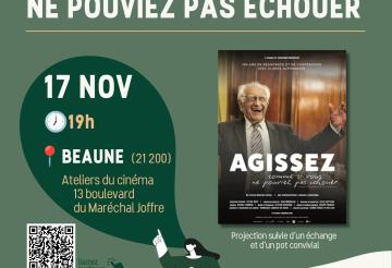 Ciné - Débat "Agissez comme si vous ne pouviez pas échouer". Venez
