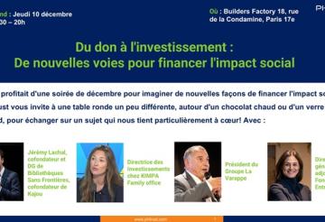 TAble Ronde Phitrust- Du don à l'investissement, de nouvelles voies pour financer l'impact social.