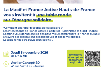 Flyers de présentation de la table ronde du 5 novembre à Amiens